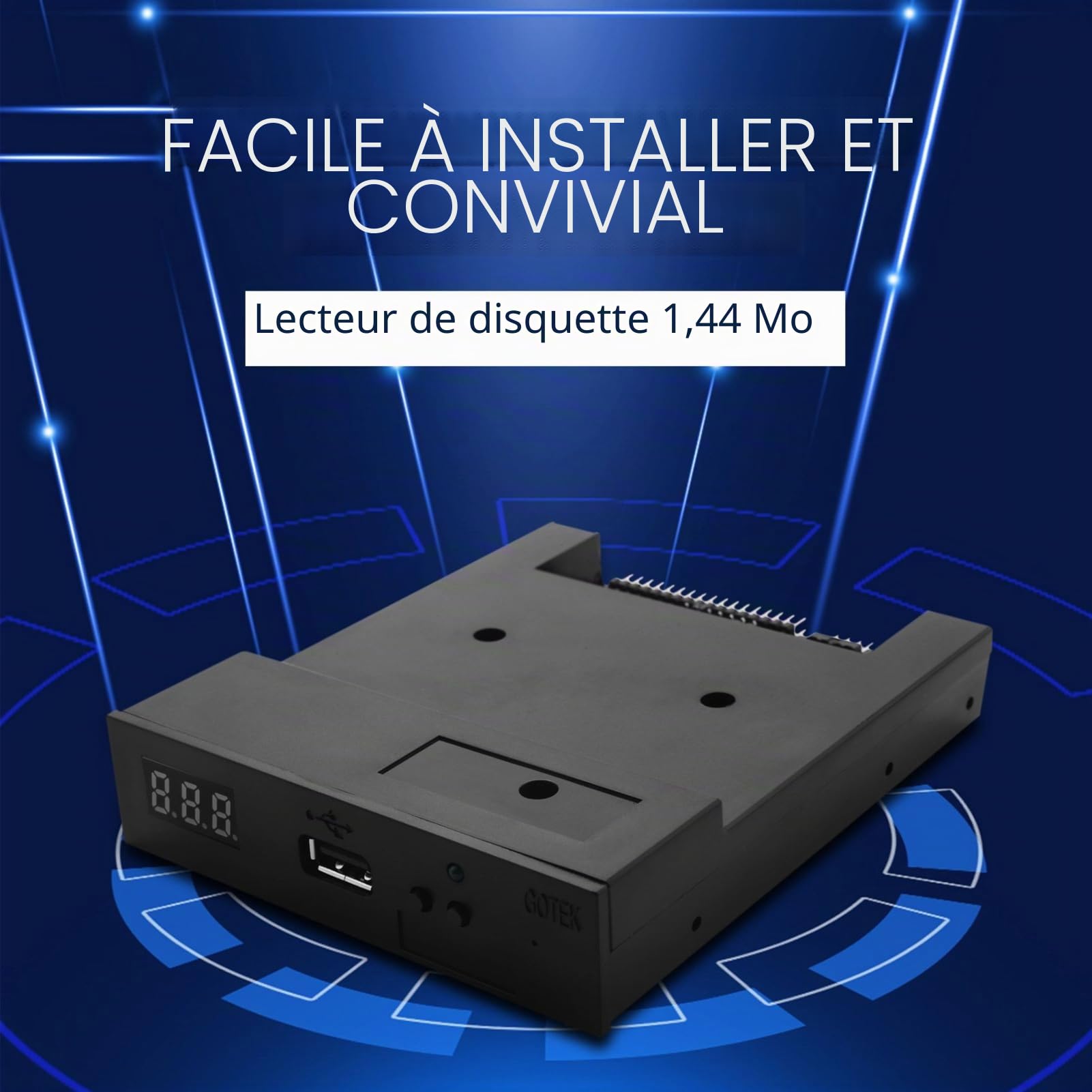 Émulateur de lecteur de disquette USB SFR1M44-U100 1,44 Mo 3,5" Floppy Lecteur de Disquette USB SSD Floppy Emulateur pour Clavier de Musique