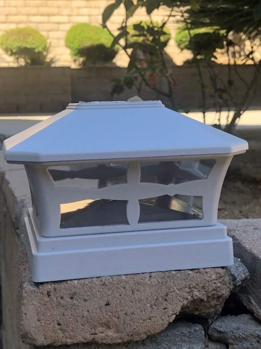 🔥 Crаzу Dеаlѕ Exquisite Selebrity 6 Pack Solar White Post Deck Fence PVC Cap Light for 4X4/5X5/6X6 Vinyl/PVC or Wood Post (4x4)