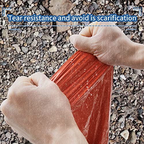 Image of HIKEMAN Emergency Survival Blanket Poncho - Mylar Reflective Rain Poncho with Hood for Outdoor,Camping,Hinking (2pcs-orange)