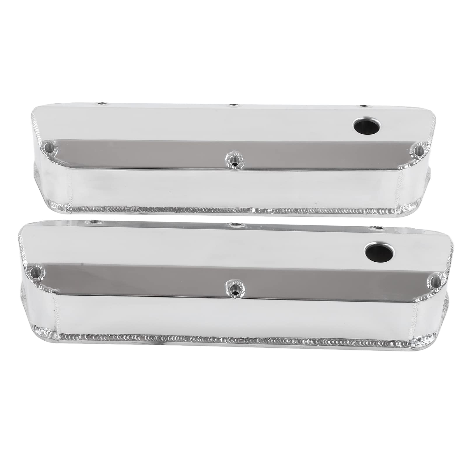 Bediffer Aluminiowe Pokrywy Zaworów Nierdzewne Pokrywy Zaworów Silnika dla Small Block SBF 289 302 351W 2 szt. Zamiennik Akcesoriów Samochodowych