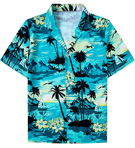 Image of SANGTREE Family Matching Hawaiian Outfits , Casual Beach Travel Clothes ,Vacation Clothing Set for Women & Men & Girls & Boys