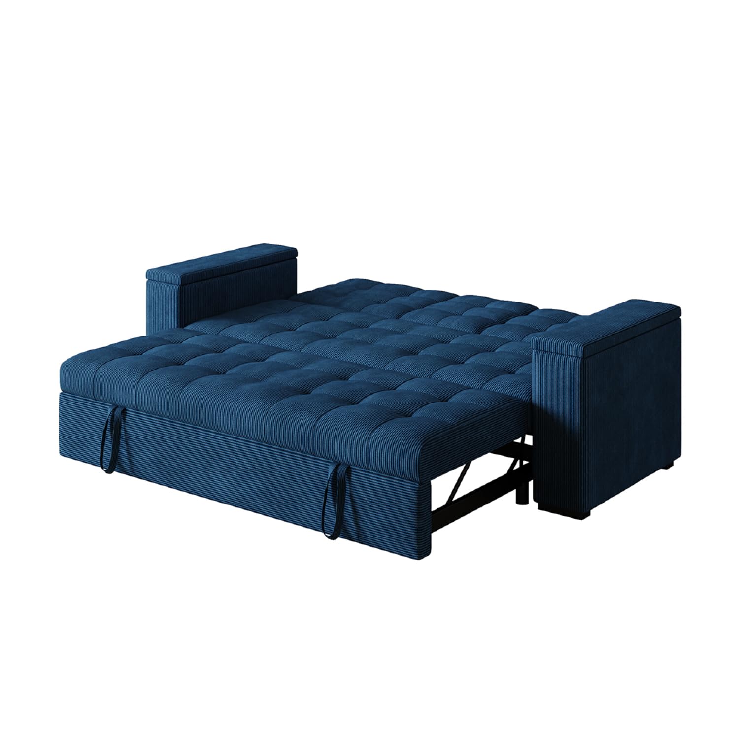 CONCEPTO FÁBRICA Sofá Convertible 3 plazas NOHO Azul Pana | Modular en sillón relax o cama completa de 160 x 160 cm según tus necesidades del momento.