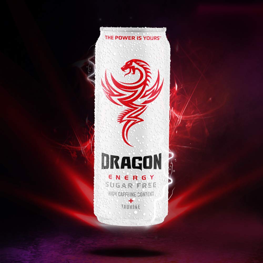 Dragon Energy Sugar Free 12 x 500 ml Great Taste Contains BVITS