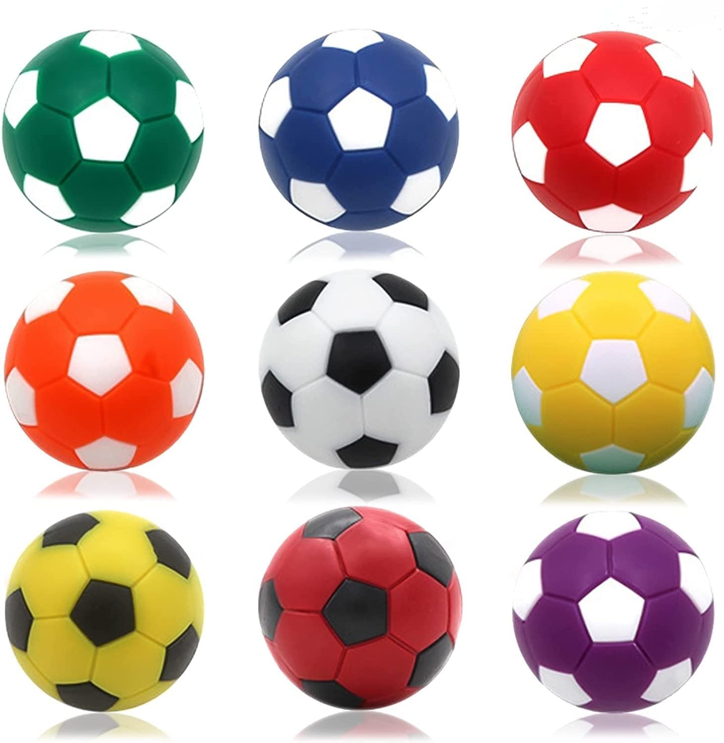 9PCS Foosball Table Balls Set, Foosball Replacement Balls Tabletop Game Accessories Table Soccer Supplies Miniature Soccer Balls Game Room Add-ons Bar Game Essentials for Foosball Tabletop Game