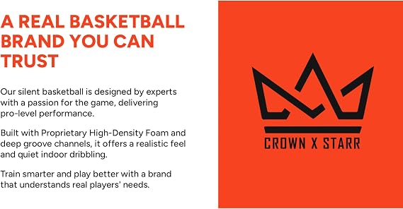 Silent Basketball Size 7 (29.5”) | 450g Quiet Basketball Dribbling Indoor Soundless Ball – Deep Grooved, Realistic Bounce Feel, Never Compressed