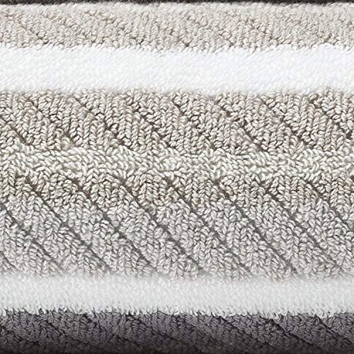 Image of Tommy Bahama - Bathroom Towel Set, 100% Highly Absorbent Yarn-Dyed Cotton Towels, Low-Linting & Fade-Resistant (Ocean Bay Grey, 3 Piece) (Pack of 12)