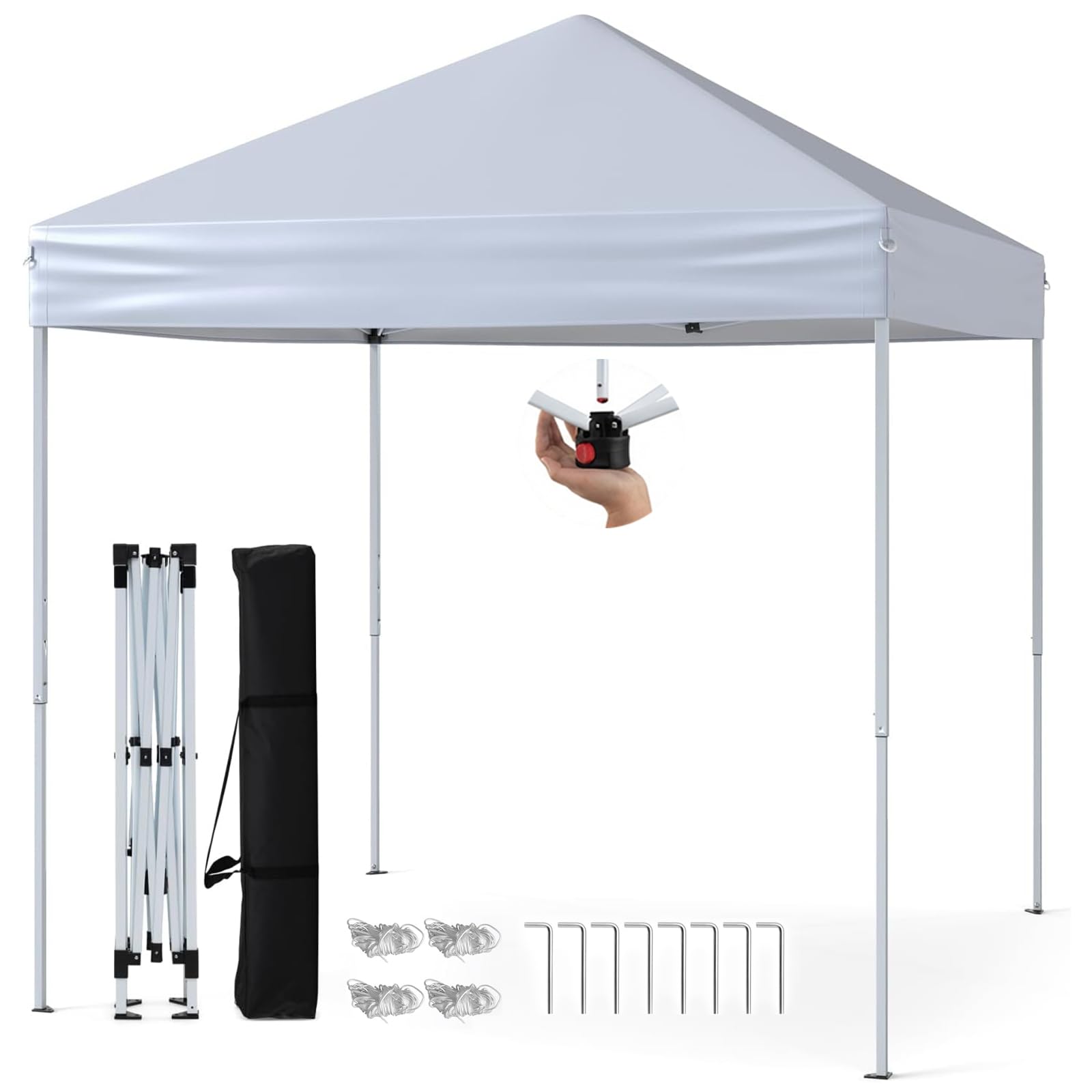 Barnum pliant stable contre le vent hauteur réglable blanc
