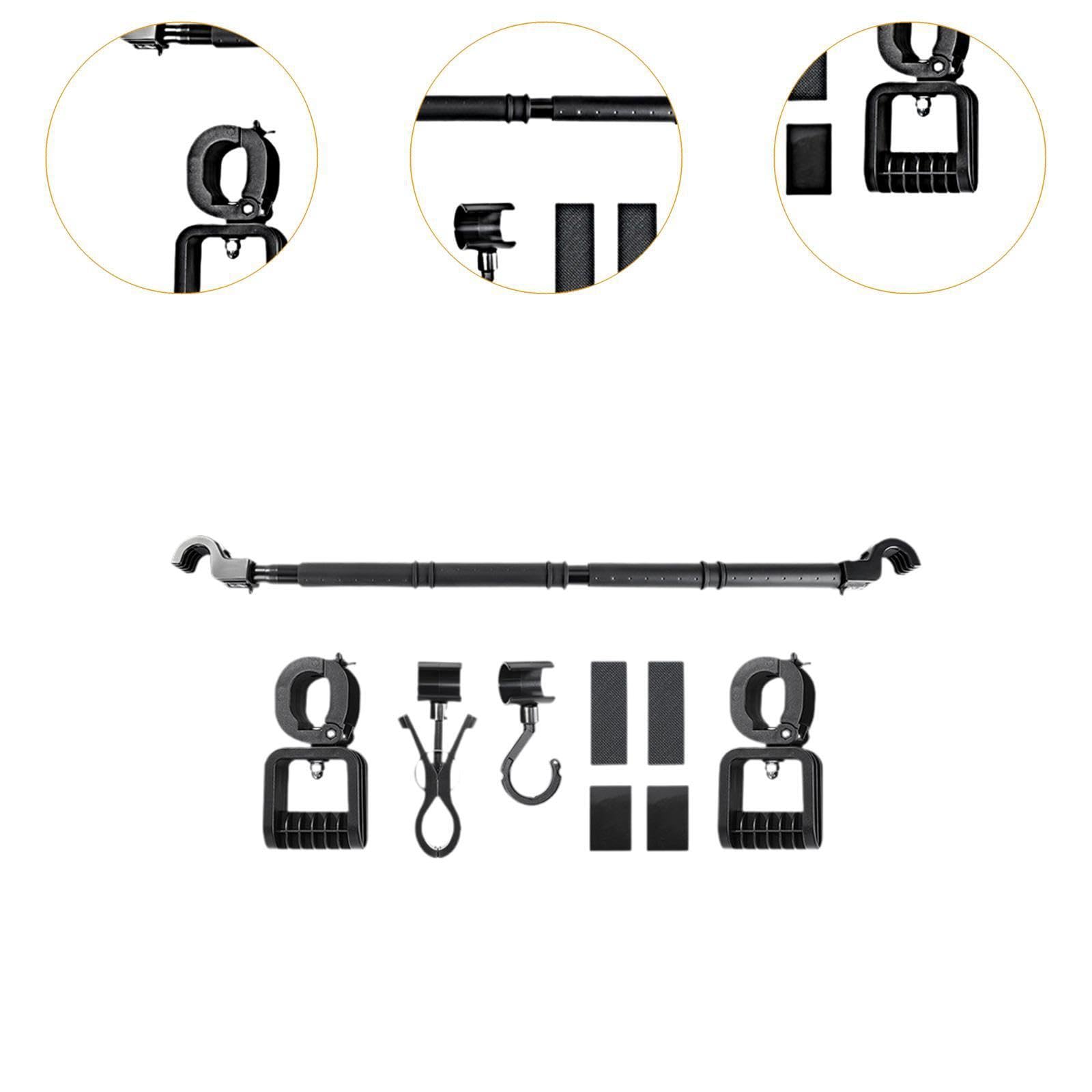 Utilice el Espacio del vehículo de Manera eficiente con la Barra | de percha ajustable para automóvil, instalación sencilla y gran capacidad de