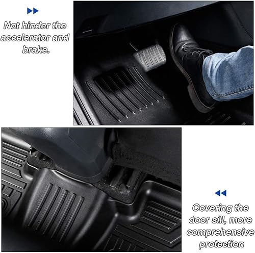 Miniatura 6 de KUST 3D - Juego de alfombrillas de auto para parte trasera de automóvil para todo tipo de clima, duradero, sin olor, TPE