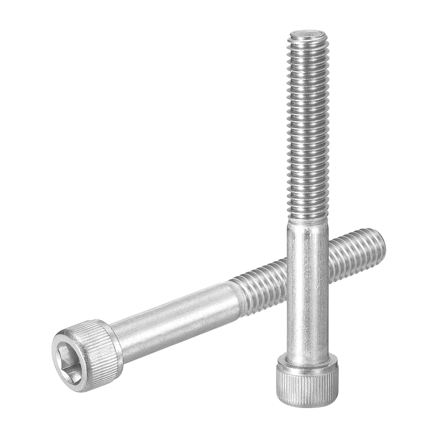 uxcell Hex Socket Bolts (5/16"-18x6), 304 Stainless Steel Hex Socket Drive Screws, Silver Tone, 20 Pcs