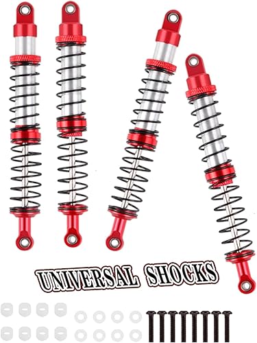Rcarmumb Amortiguador universal de 4.331 in para coches de escala RC 110, aleación de aluminio 7075 RC amortiguador de choques ajustable universal