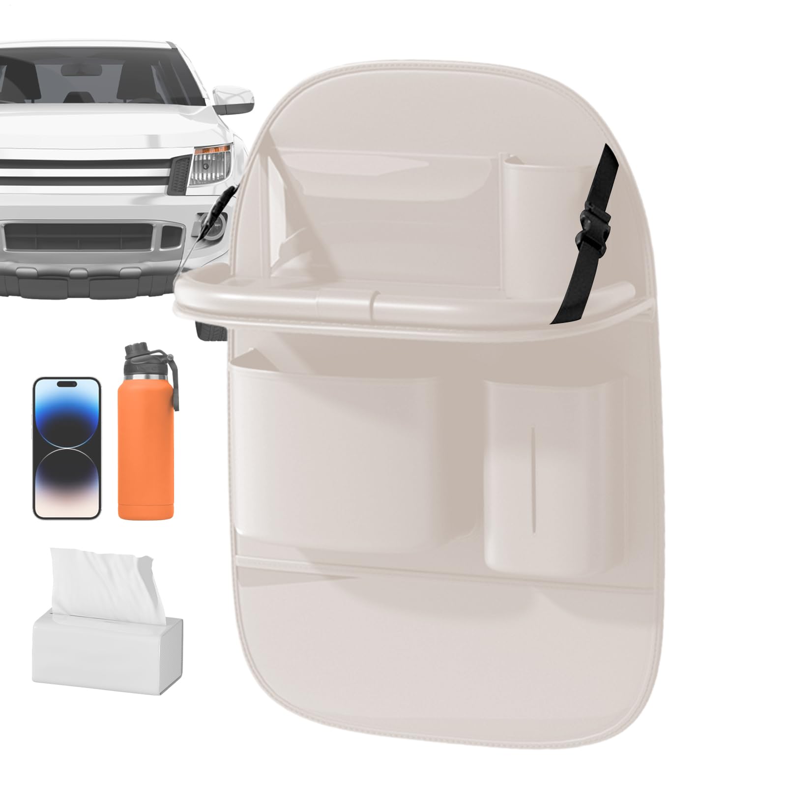Organisateur de siège de voiture avec table de voyage pour sorties en famille et longs trajets