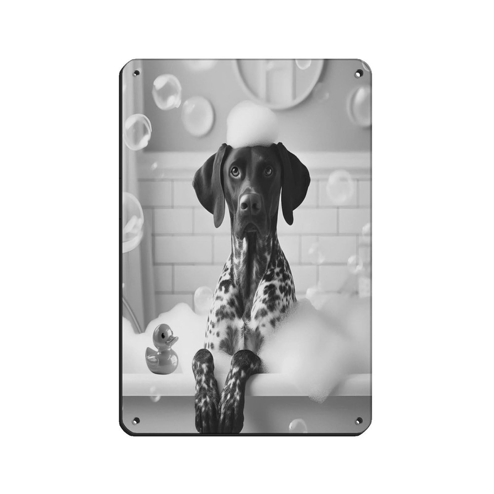 Lxwnze 20L X 30W Cm German Shorthaired Pointer Tin Sign Vintage Metal Pub Club Cafe Bar Home Wall Art Decoration Poster Retro 8X12inch(20X30cm)