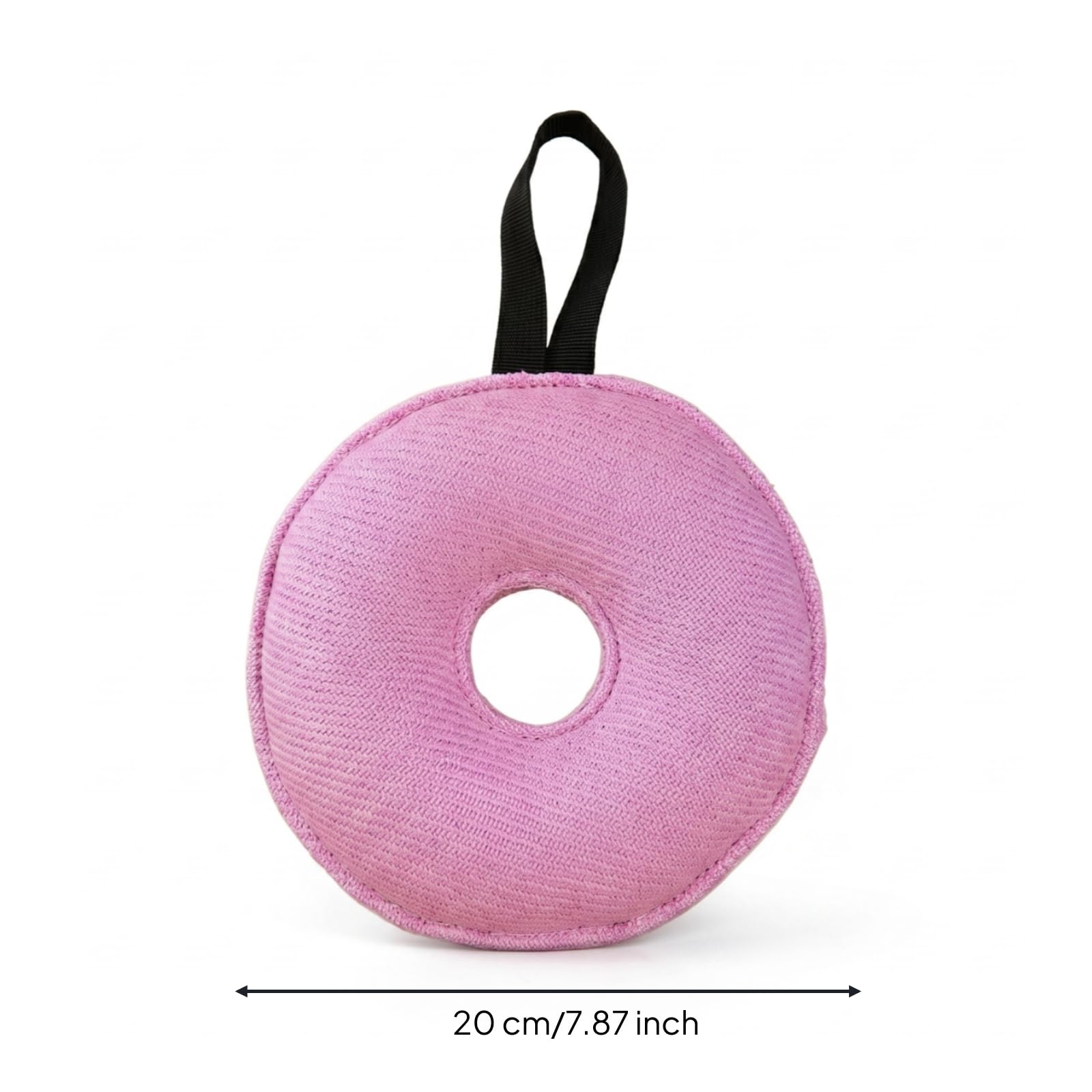 Milageto Dispositivo de Entrenamiento de Mordedor para Perros Anillo O Juguete Acolchado de Poliéster con Asa para Lanzar y Llevar Adecuado para Juego Activo Adiestramiento Viajes Uso Diario 20cm