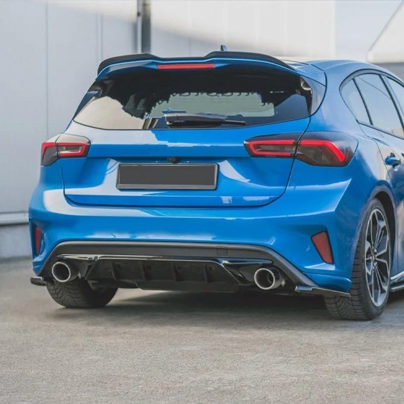 Difusor trasero para Ford Focus Hatchback ST Mk4 parachoques tuning cenefa spoiler 2019-2025 5