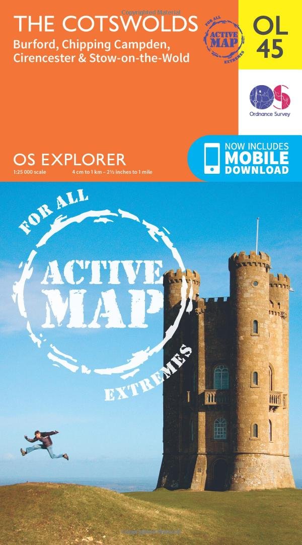 Ordnance Survey Explorer Active Map Ol45 The Cotswolds