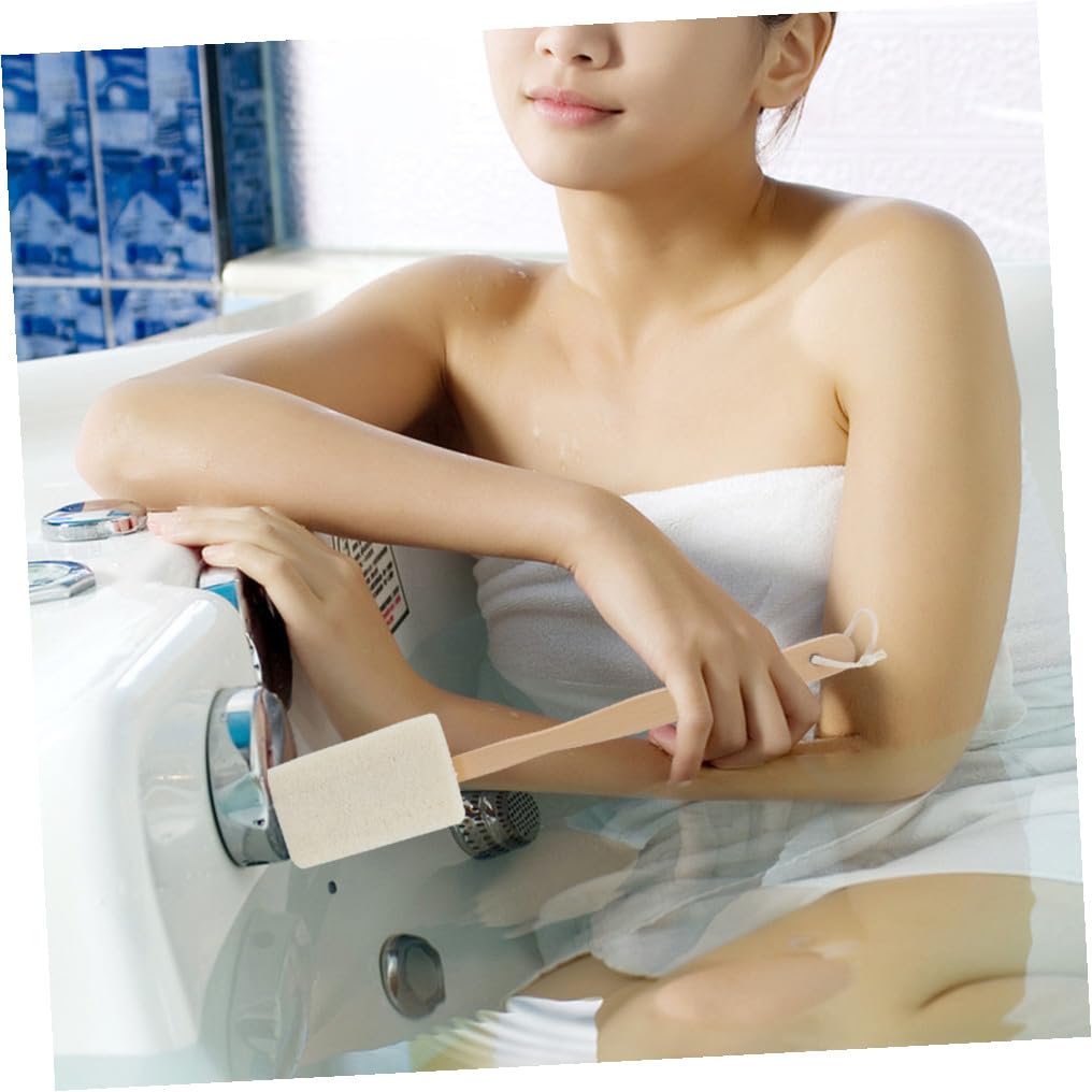Healvian 3stücke Natürliche Luffa Peeling-bürste Mit Holzgriff Exfolierende Duschbürste Zur Entfernung Abgestorbener Haut Für Körperpflege Und Reinigung Für Glattes Hautgefühl