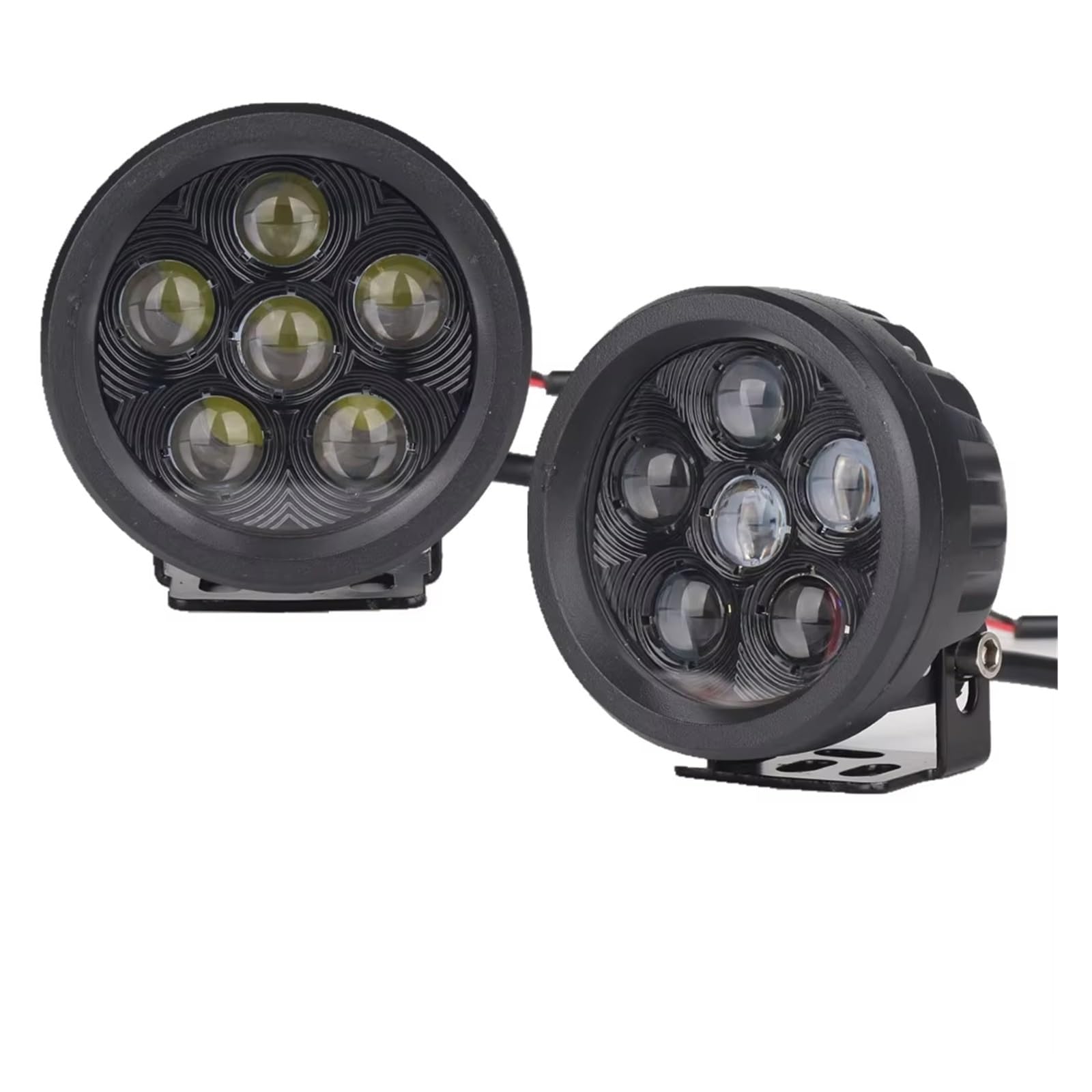 Generico Faro anteriore Per Jeep SUV ATV Barche Auto Camion 4D 3,5 Pollici 18W Proiettore A LED Rotondo Luci Da Lavoro Offroad Pod Spotlight Fari Anteriori Auto(2 pcs 18W)