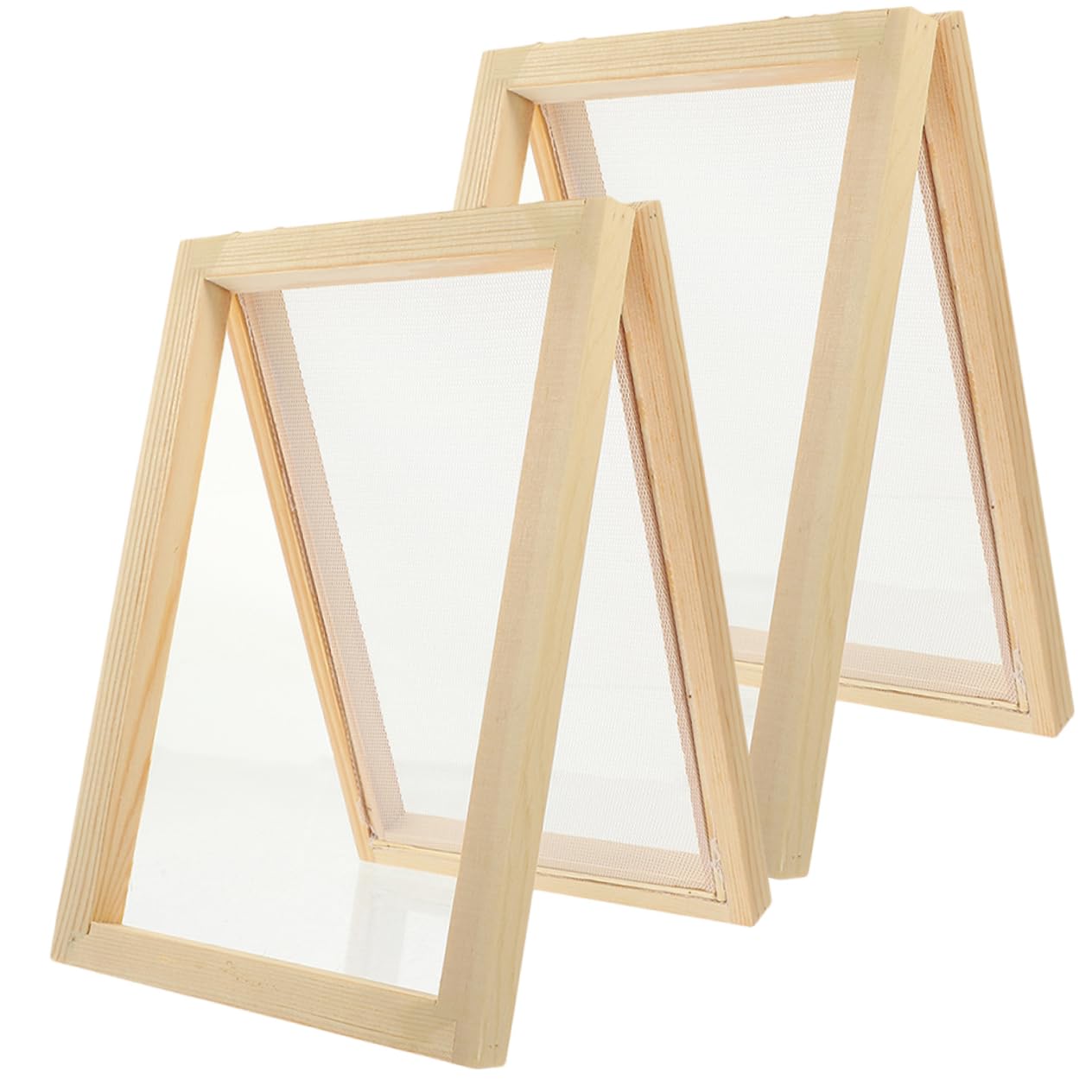 SHINEOFI 2pezzi Cornice in Legno Per Fabbricazione Carta Cornice Legno Diy Schermo Fabbricazione Carta Per Ragazzo Ragazza Ragazza Regali Hobby Manuale
