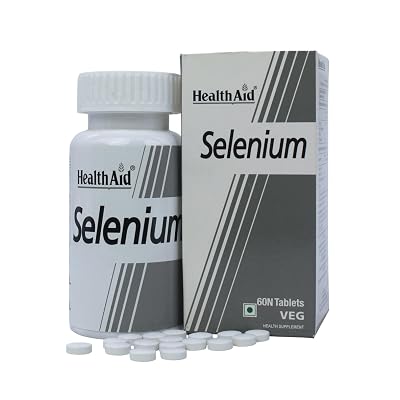 HealthAid Selenium Supplement | Yeast-Free Antioxidant for Immune Support | Selenium for Thyroid Support & Heart Health 