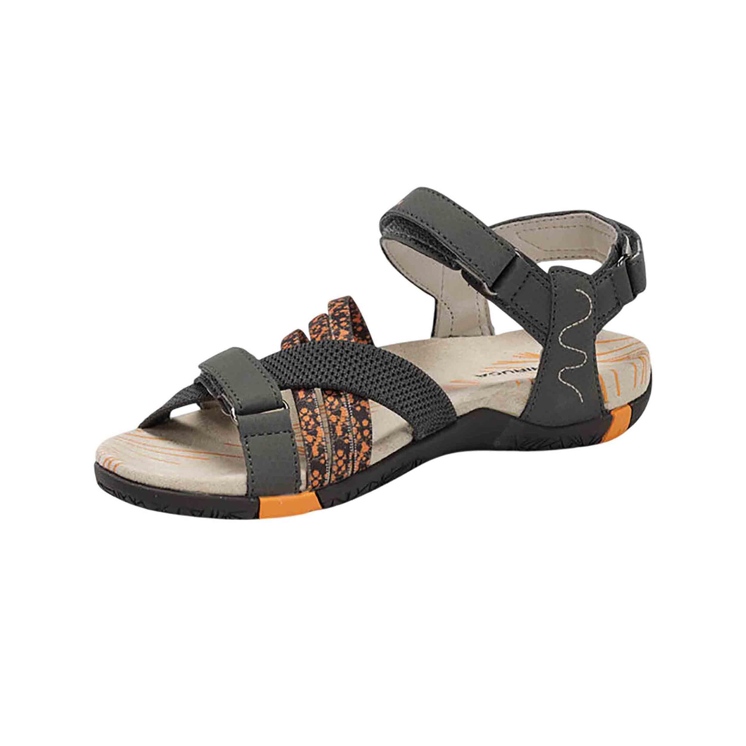 CHIRUCA - Sandalia deportiva, tiras cruzadas estampadas, textil, cierre adhesivo y suela de goma, para: Mujer