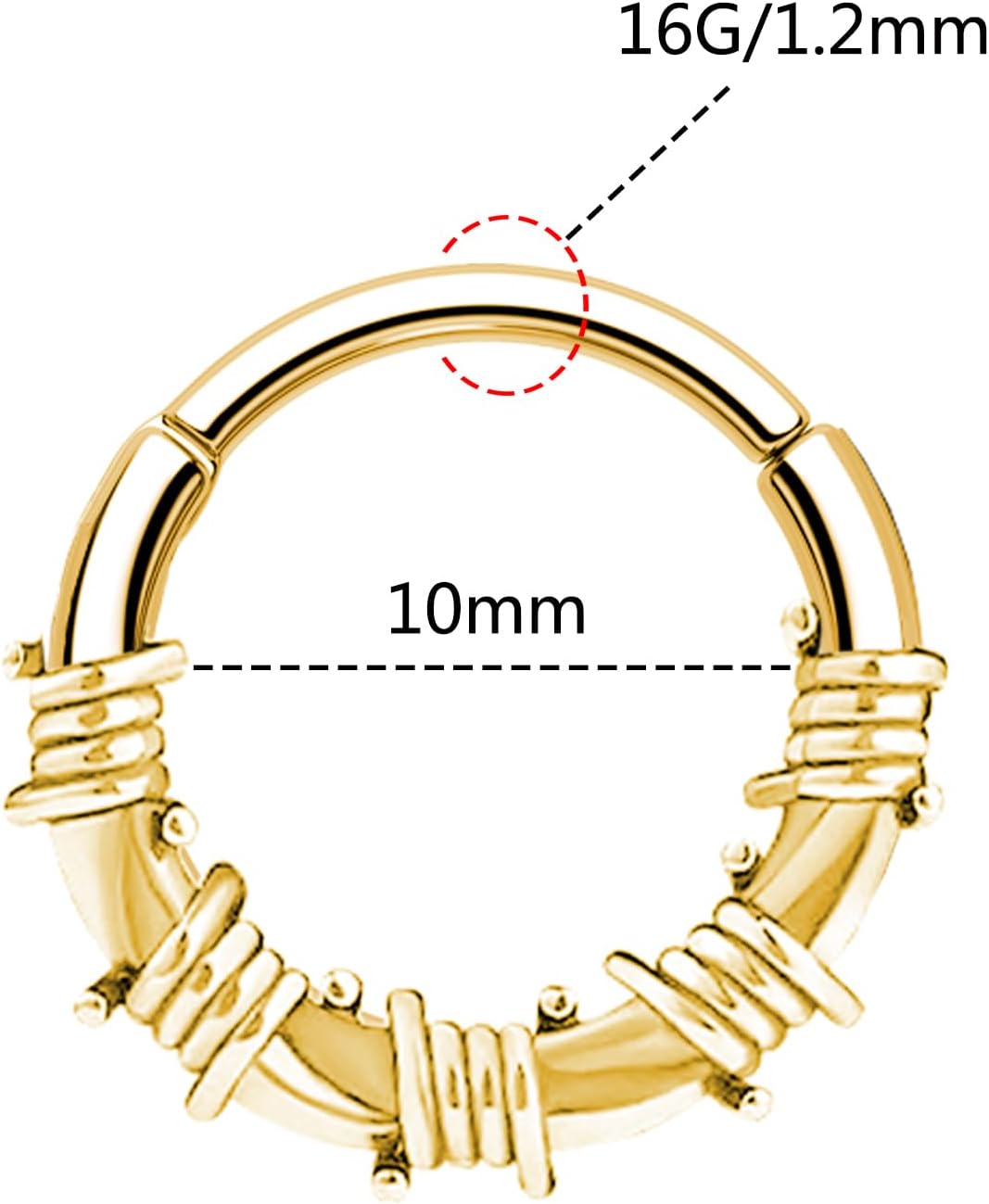 VERAMI 4 Pcs Septum Nose Rings for Women 16G Nose Ring Hoops Hypoallergic Stainless Steel Cartilage Earrings Helix Lip Conch Tragus Daith Piercing Jewelry 8mm 10mm - Image 2