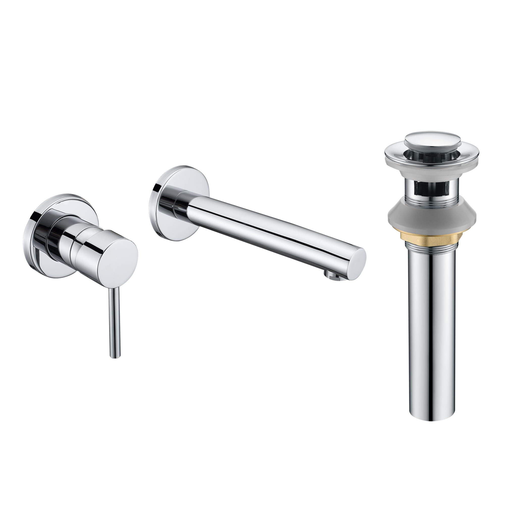 Nfusrxmbk Women's Bathroom Faucet Wall Mount Left-Handed S1400ci-Lh + Pop Up Drain S7306c