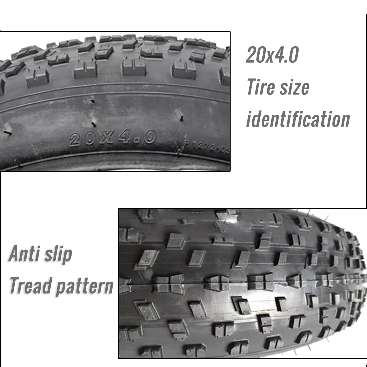 ULIP Pneu Fat Bike 20x4.0 para MTB Elétrica Snowmobile Praia Antiderrapante