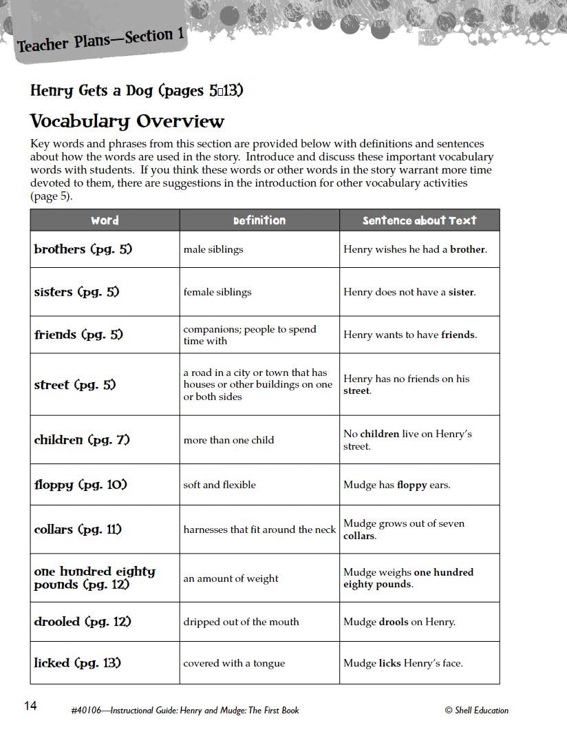Henry and Mudge: The First Book: An Instructional Guide for Literature - Novel Study Guide for Elementary School Literature with Close Reading and Writing Activities (Great Works Classroom Resource) - Image 6