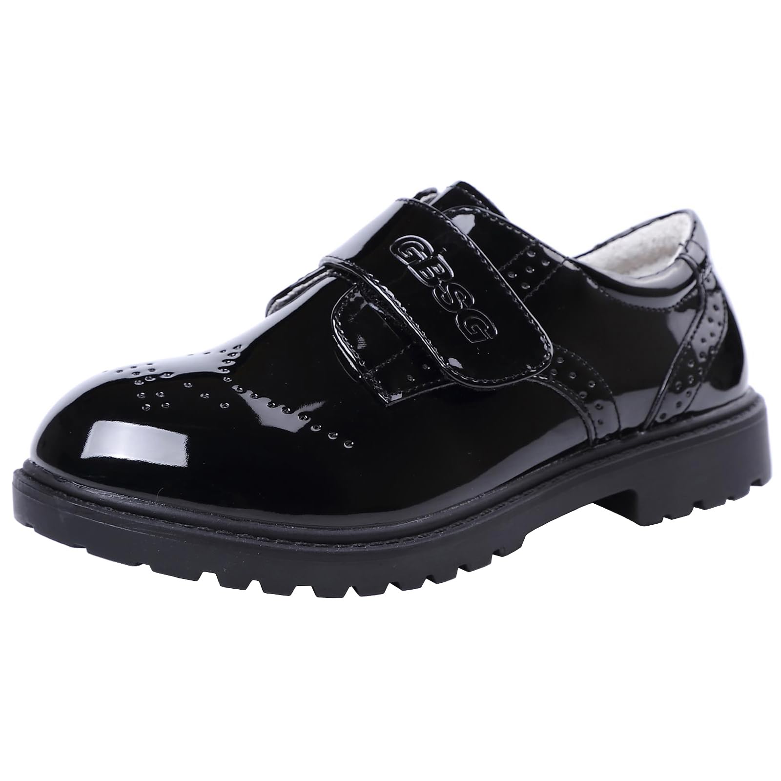 DADAWEN Jungen Anzugschuhe Mädchen Schule Uniformschuhe Party Hochzeitsschuhe Wasserdicht Lack Halbschuhe