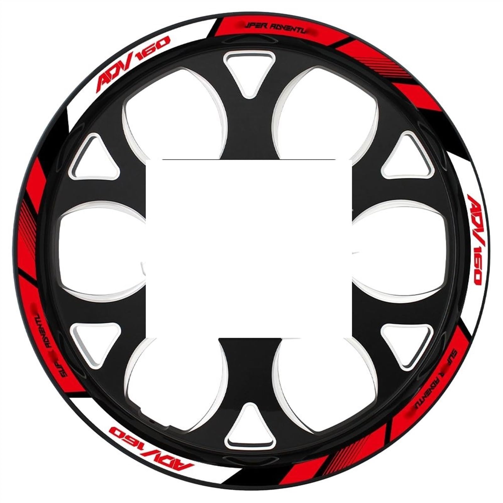 Applique Reflective Motorcycle Wheel Sticker Hub Decals Rim Stripe Tape for ADV160 Adv 160 ADV160(A2)