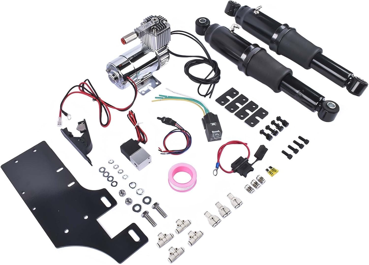 Rear Air Ride Suspension Set Replacement for Harley Davidson CVO Electra Glide Road Glide 1994-2023