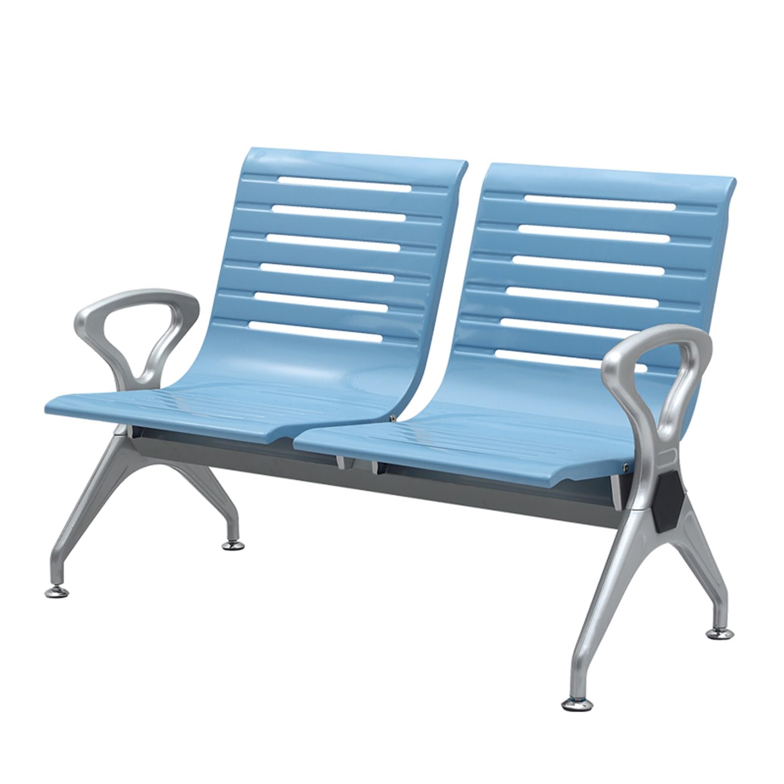 HCZKIUJY Durable Waiting Room Bench with Arms & Backrest – Comfortable Guest Seating for Clinics, Airports, Hospitals, Salons, and Banks – Ideal Reception Furniture (Blue 47.2x25.5x31)
