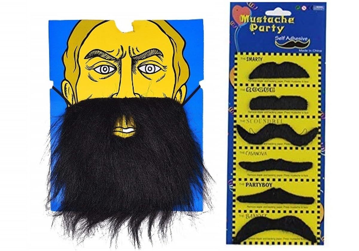 See full amazon price history chart for VR Creatives Self Adhesive Fake Mustache + Fake Beard - Mustache Beard for Kids Adult, Birthday (6 + 1 Pieces) - Black VR Creatives Self Adhesive Fake Mustache + Fake Beard - Mustache Beard for Kids Adult, Birthday (6 + 1 Pieces) - Black (B0CDVW6C16) Amazon Price History, Amazon Price Tracker