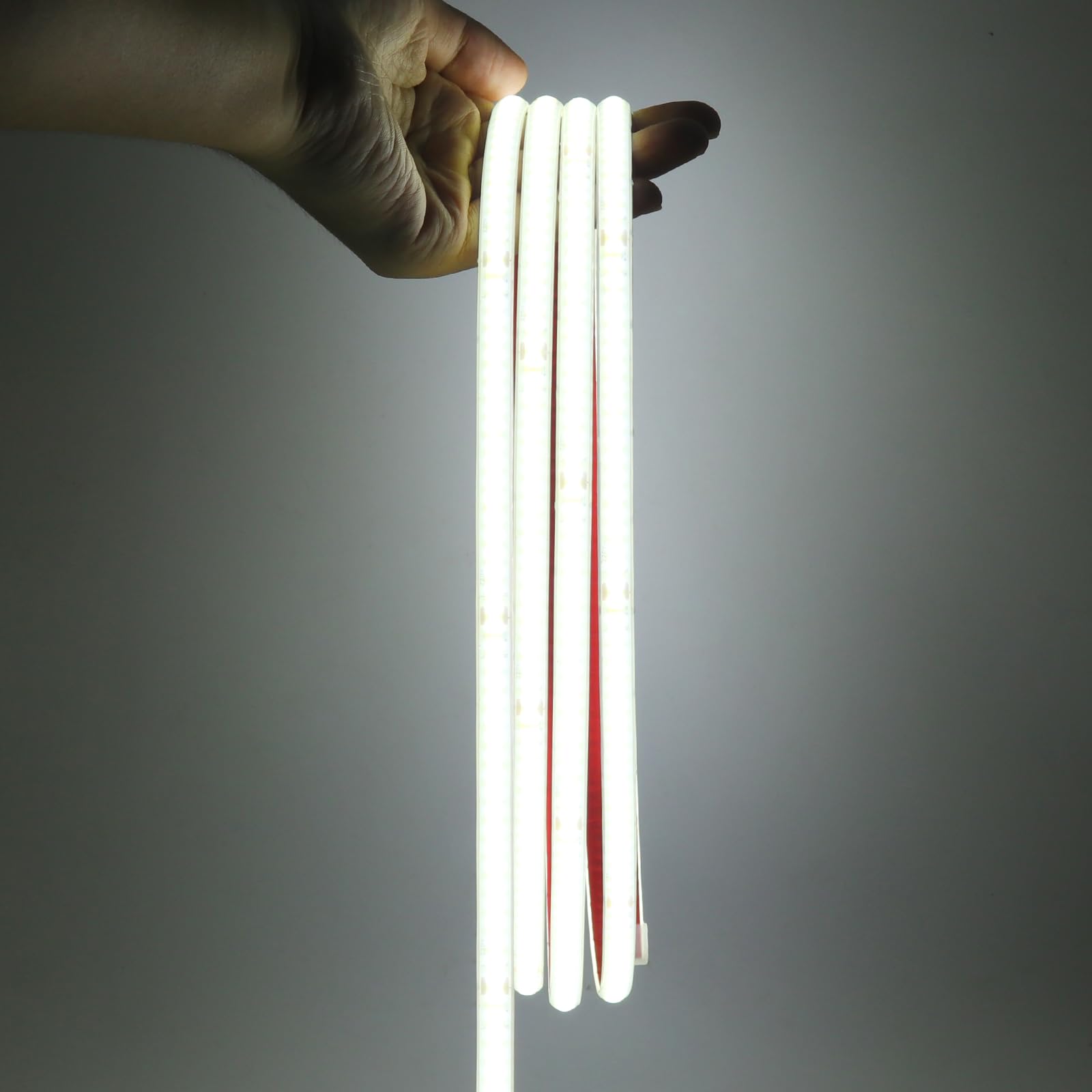 HEGEHE 230V COB LED Strip 1M - Wasserdicht, Warmweiß, 240 LEDs/m, Alle 10cm Schneidbar