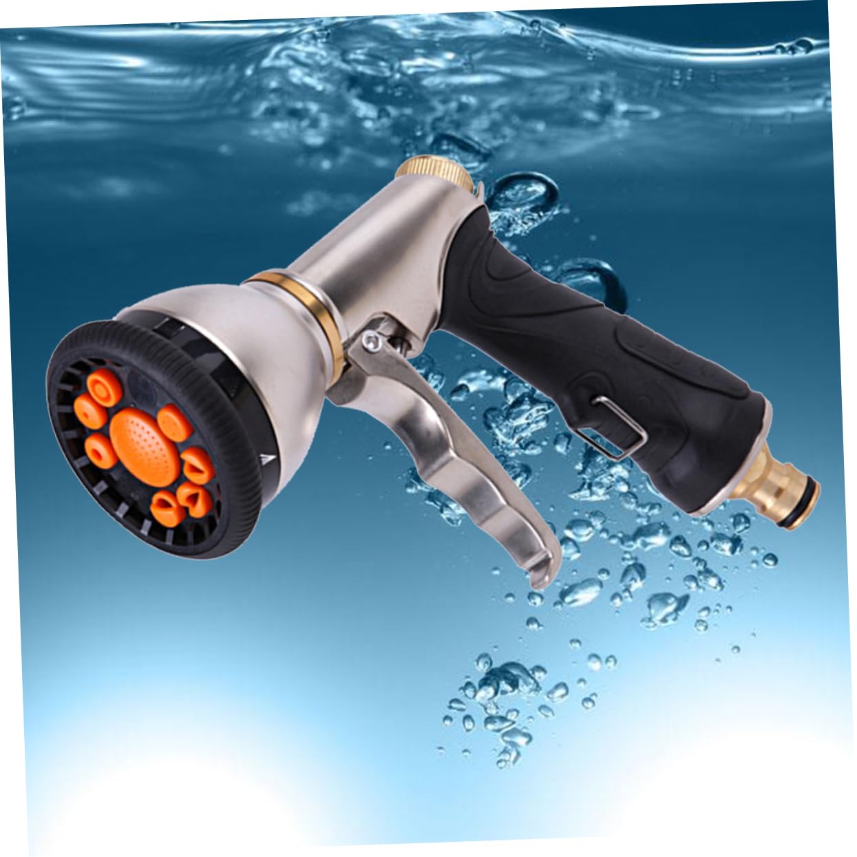 VANZACK Pistola De Agua Para Lavado De Césped y Autos Mano Boquilla De Riego Manual Para Manguera Funciones Aleación De Zinc