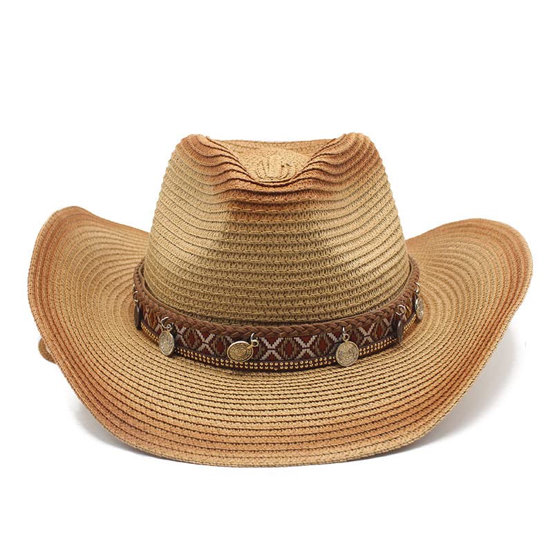 Chapeau de paille qui ne s'envole pas avec son cordon de serrage réglable spécial vent