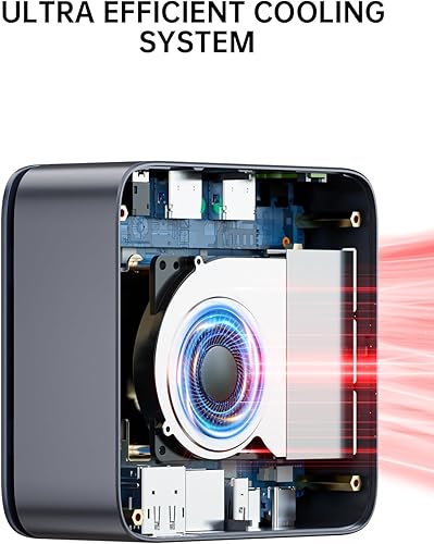 Miniatura 5 de GMKtec Mini PC Ryzen 5 3500U (Beats N150) 16GB 256GB SSD 2.5GbE NIC LAN Office Home Computadoras de escritorio, triple pantalla 4K, WiFi, BT, USB-C,