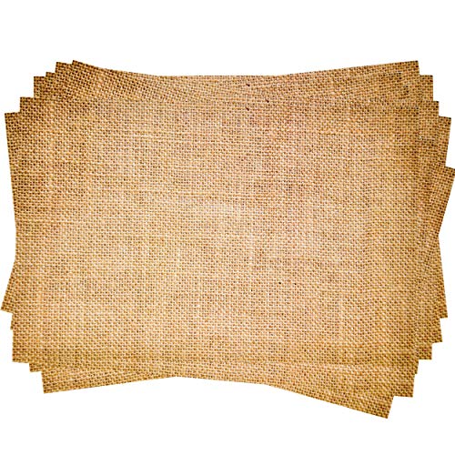Gift Boutique 50 Disposable Burlap Printed Paper Place Mats 11 Inch X 17 Inch Rectangle Rustic Coated Place Mat Vintage Country Table Setting Party Supplies thumb #3