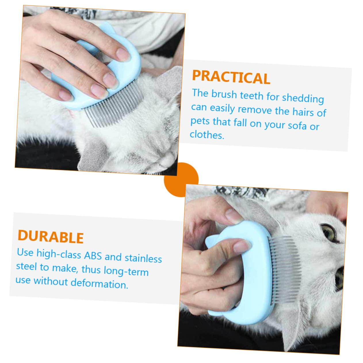 HEMOTON Multi-function Pet Brush Set Dog Massage Comb for Long Short Hair Kitten Brush