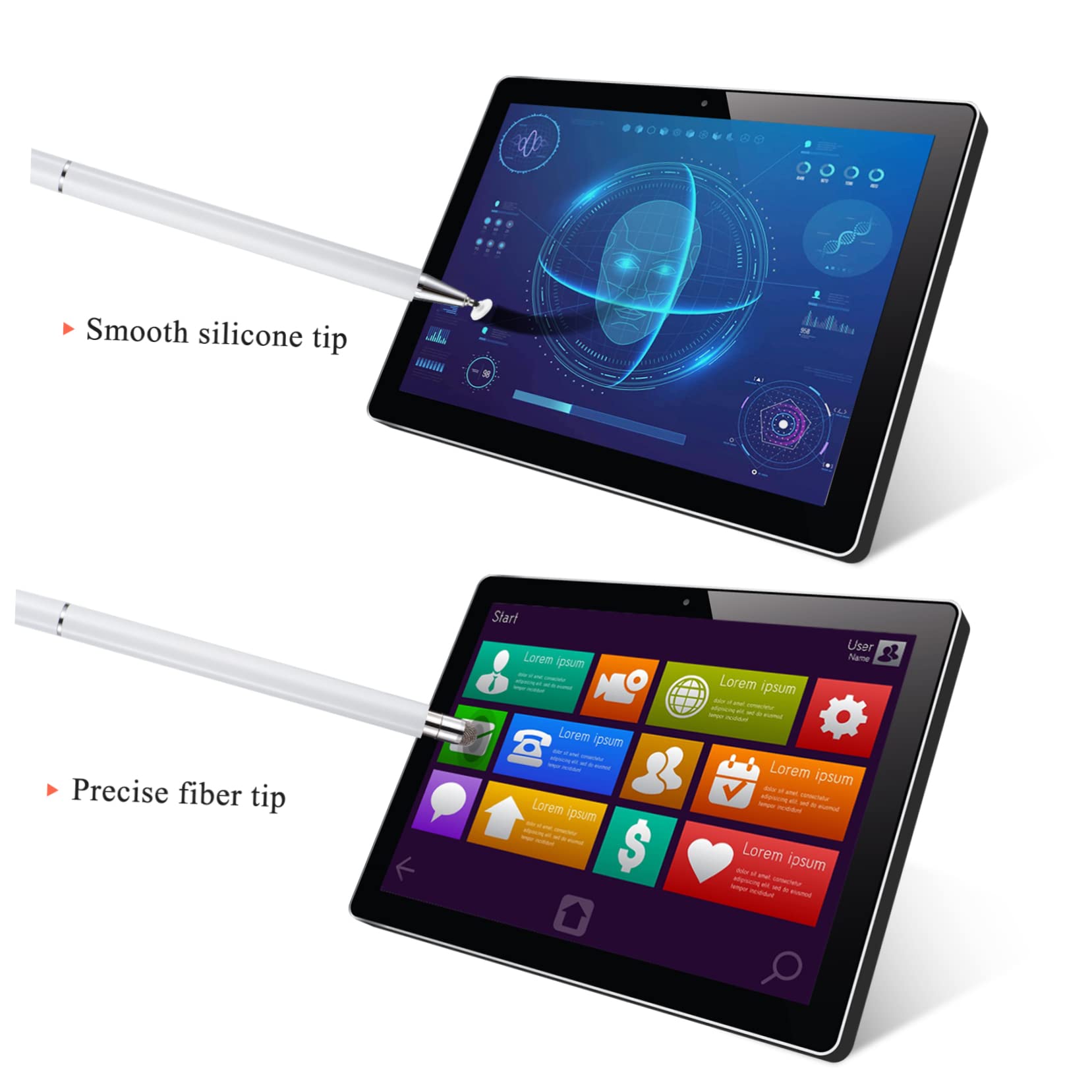 BESTonZON 10 Piezas Lápiz Óptico Digital Lápiz Óptico para Pantalla Táctil Lápiz De Superficie Lápiz Universal Lápiz Táctil Capacitivo Lápiz para Teléfono Aguja Latón Tableta Toque