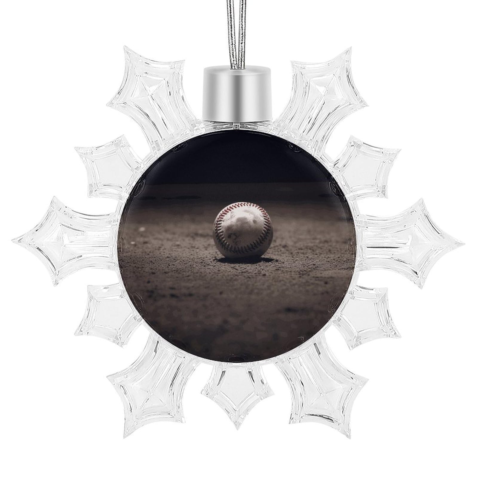Baseball Snowflake Ornaments Cute Snowflake Pendant Exquisite Christmas Tree Ornaments for Christmas Weddings New Year Birthday Holiday Celebration