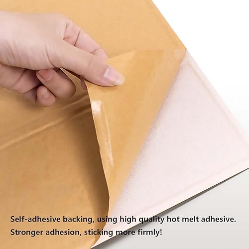 Miniatura 6 de HAILM Paneles de pared 3D autoadhesivos impermeables de 53.8 pies cuadrados, para despegar y pegar, ancho de 19.7 in de largo, 32.8 ft, papel tapiz