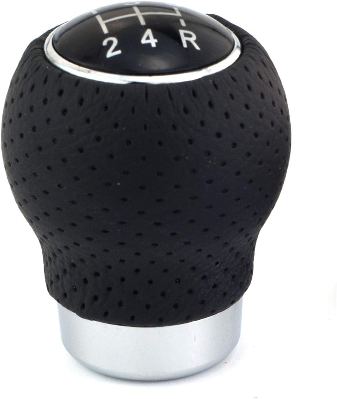 ThruifoShift Knob 5 Speed Manual Car Gear Stick Shifter Handle Leather Cover Fit Most MT Transmissions, Black