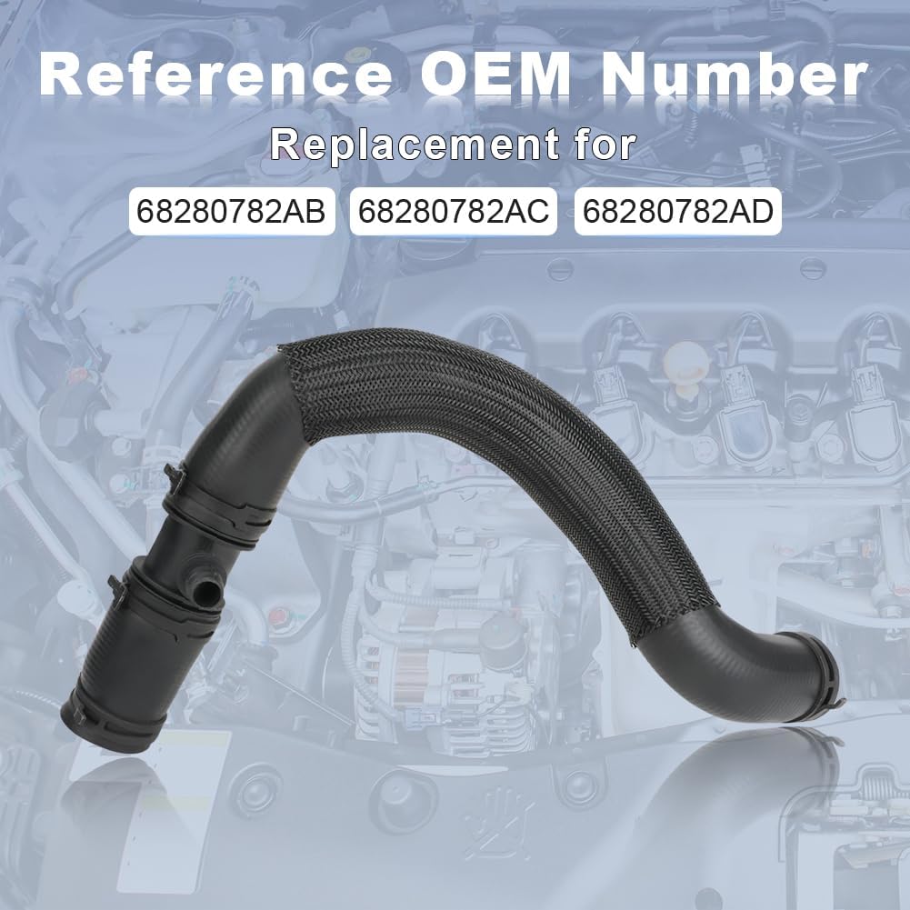 JDMON Engine Radiator Water Inlet Hose Compatible with Jeep Wrangler 2018-2025 3.6L V6 Jeep Gladiator 2020-2025 3.6L V6 Replace 68280782AB 68280782AC 68280782AD