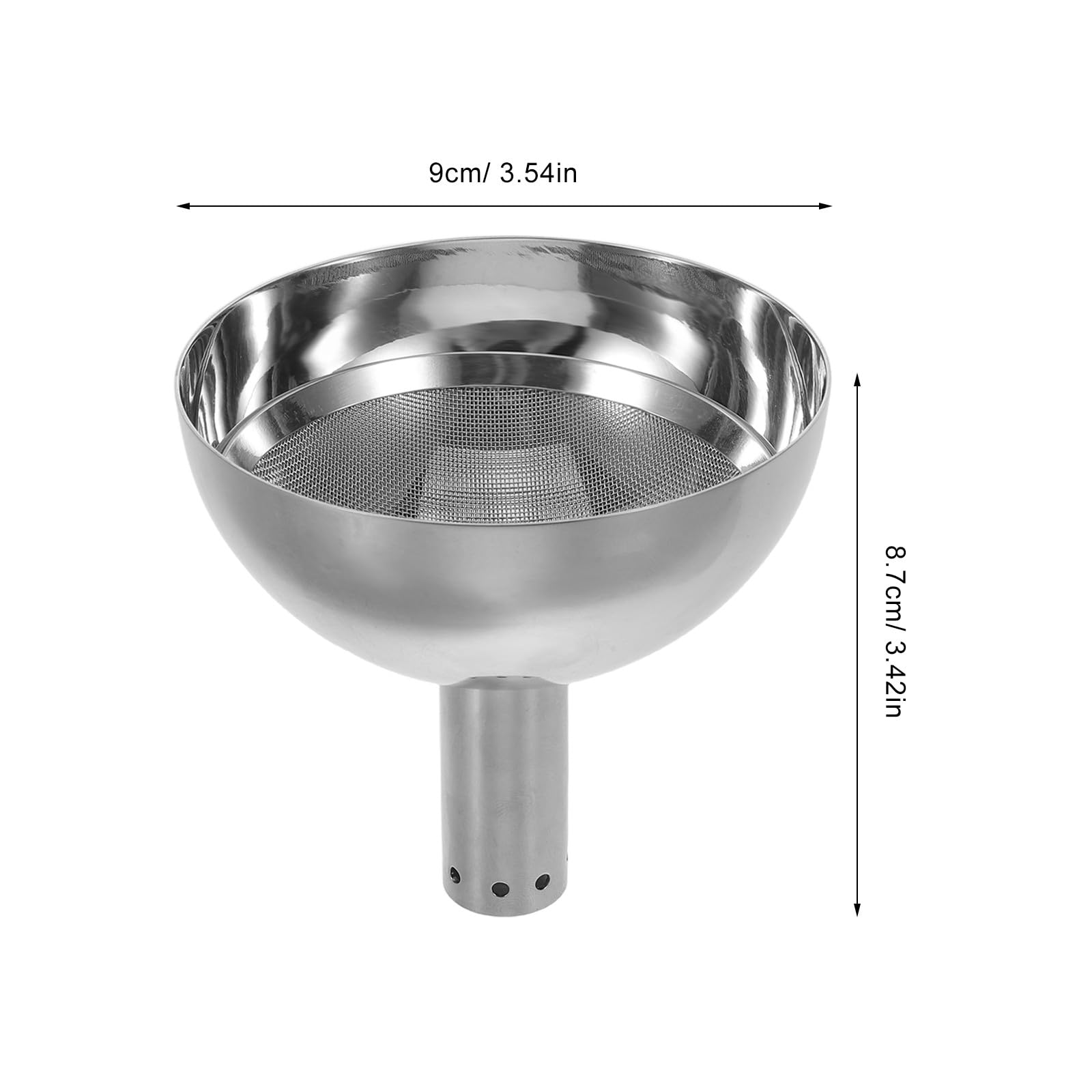 MAGICLULU Entonnoir filtrant en acier inoxydable : passoire à vin à mailles fines - entonnoir aérateur pour cocktails - outil de service pour spiritueux en cuisine