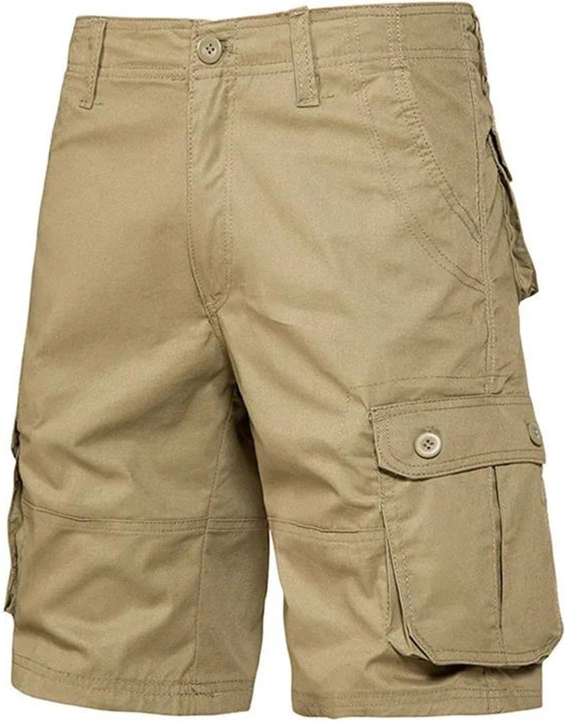 Mens Cotton Hiking Cargo Shorts Loose Fit Big and Tall Outdoor Casual Sports Beach Summer Multi Pocket