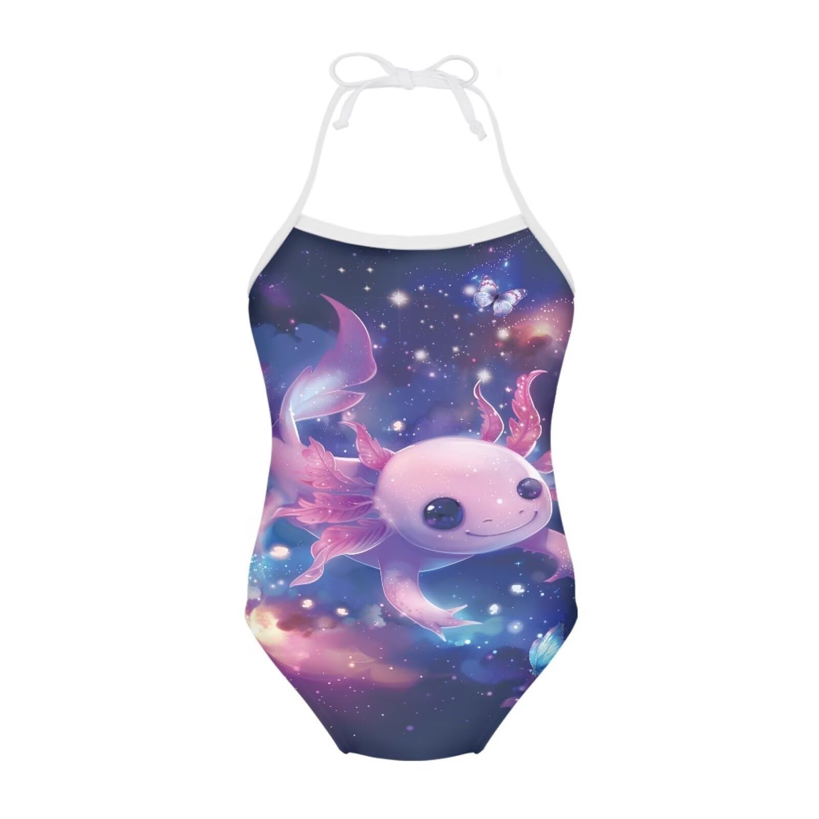 ELEQIN Cartoon Animal Cute Girls One Piece Swimsuit Adjustable Swimwear for 3Y-10Y