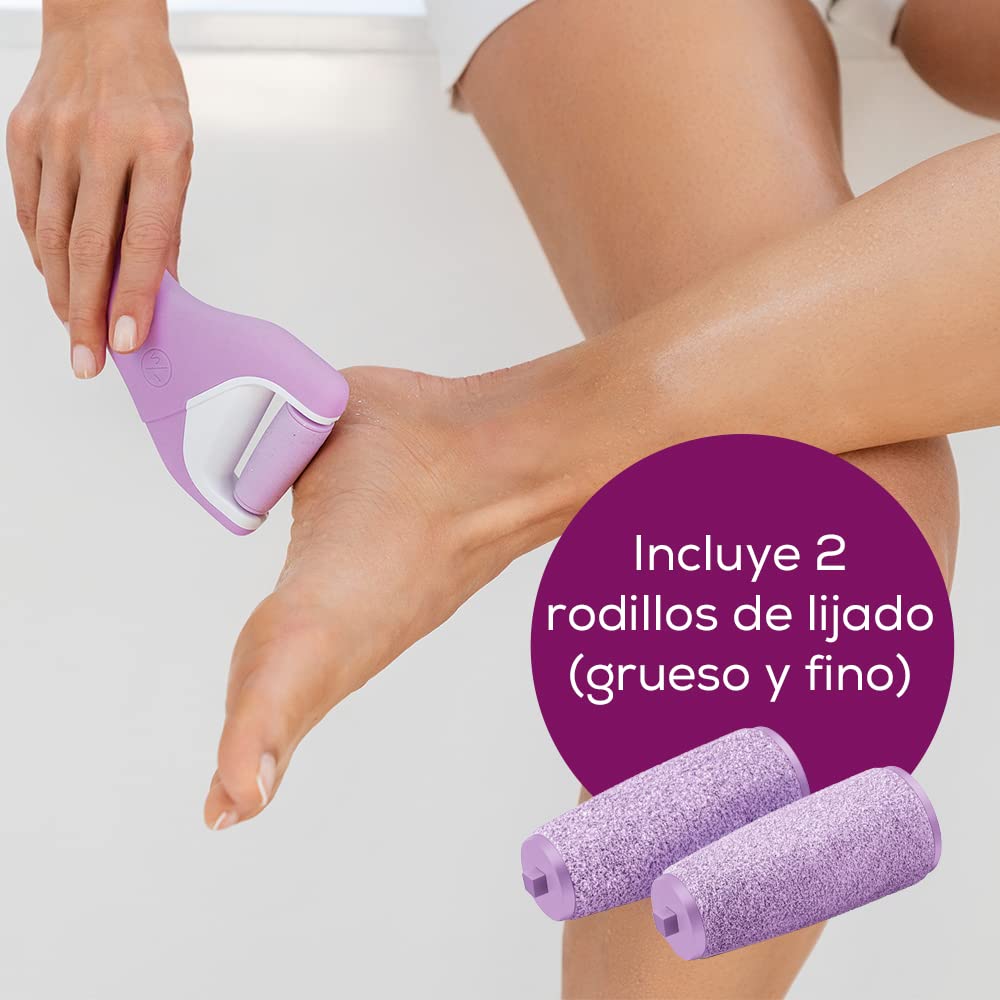 Beurer MP 59 Eliminador de durezas resistente al agua, lima eléctrica para callos con 2 velocidades, también adecuada para durezas fuertes, funcionamiento con pilas, para pies húmedos y secos