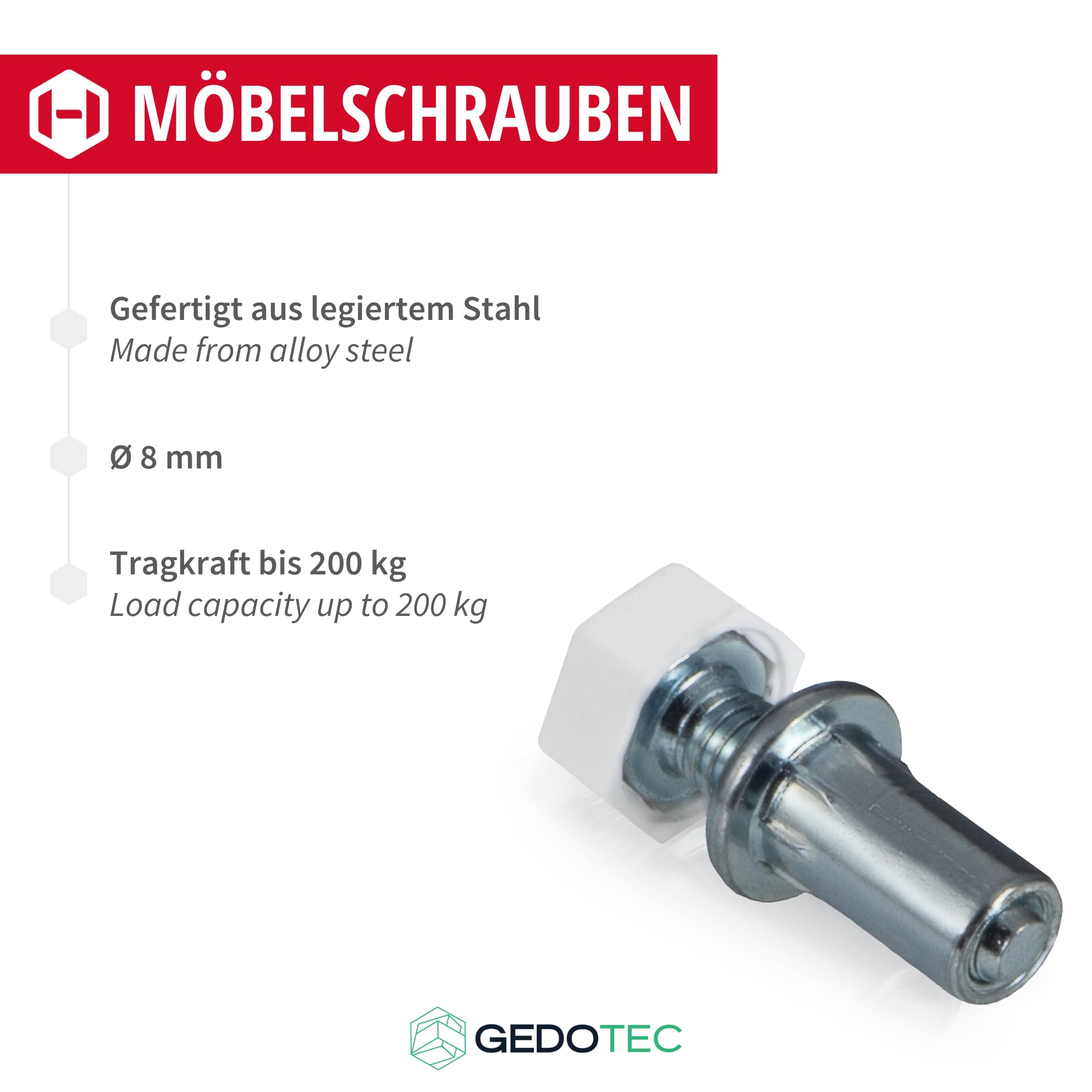 10x HÃ¤fele Vite Regolazione Justierschraube M10 X 50mm Piedino - Foto 9